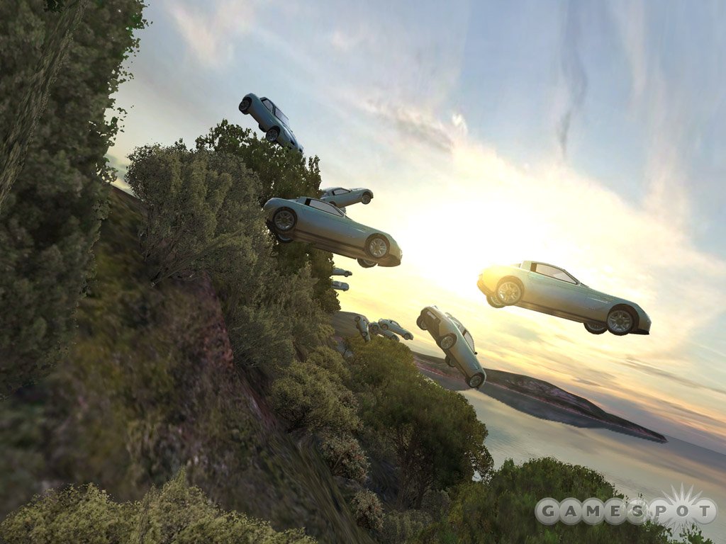 You can catch a ridiculous amount of air in TrackMania Sunrise, but that's the point of the game.