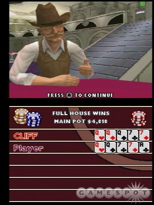 The graphics in World Championship Poker are mighty fine.