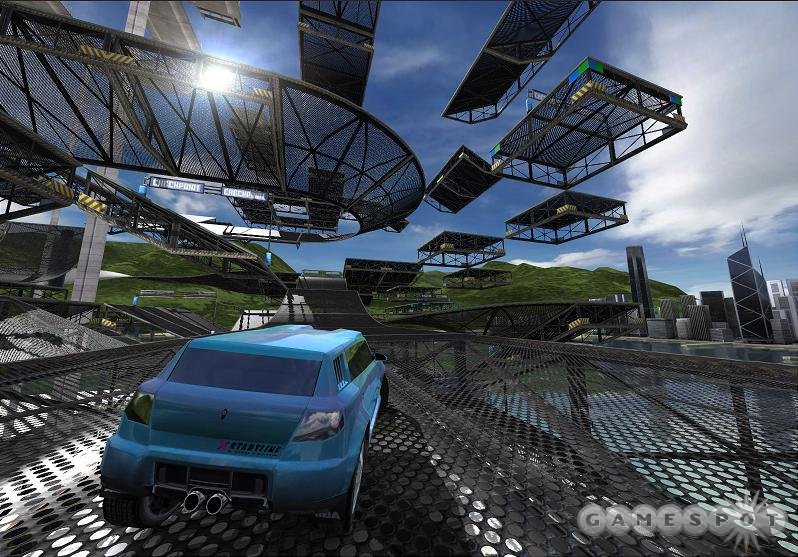 TrackMania Sunrise is a lot like Super Monkey Ball, only with cars and no monkeys.
