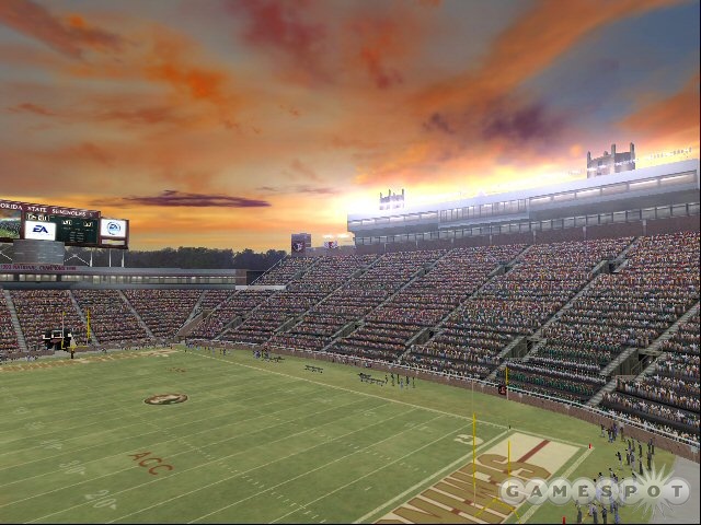 Environments and stadium models get a face-lift in NCAA 06. Check out that Florida State sunset.