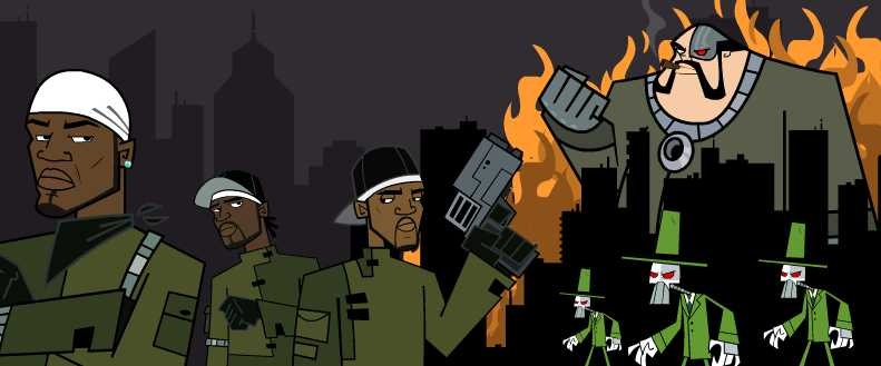 In the not-too-distant future, there's nothing left for G-Unit to kill but a bunch of lousy robots.