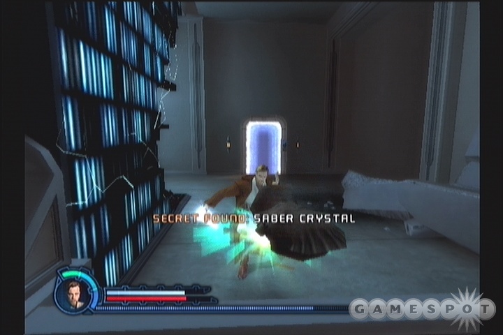 This saber crystal will help you cut through the flame troopers in this area.