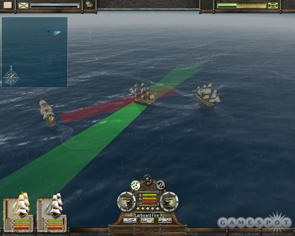 While pretty, this naval battle is a handful to manage. However, it's necessary to have multiple ships if you want to increase your odds of victory.