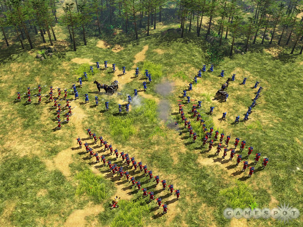You can also order your men to take up different types of tactical formations, such as the defensive square.