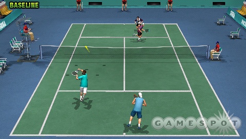 The first tennis game for the PSP is almost here. We can hear the squeaking of those tiny little shoes already.
