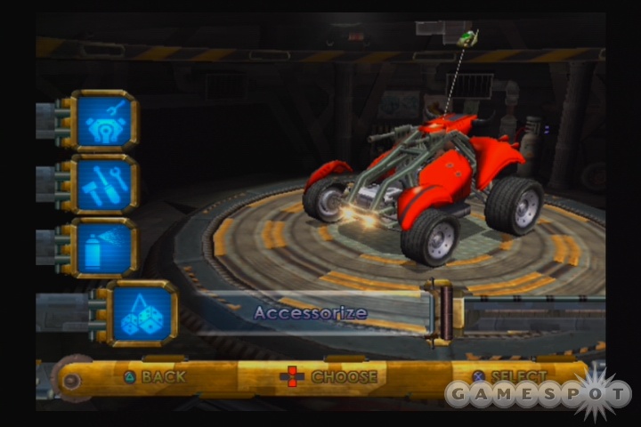 You earn orbs during each race, which you can spend to upgrade the performance of your vehicles.