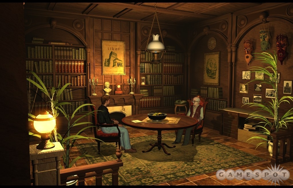 What old-fashioned adventure-game mystery would be complete without a professor and an immaculately furnished drawing room?.