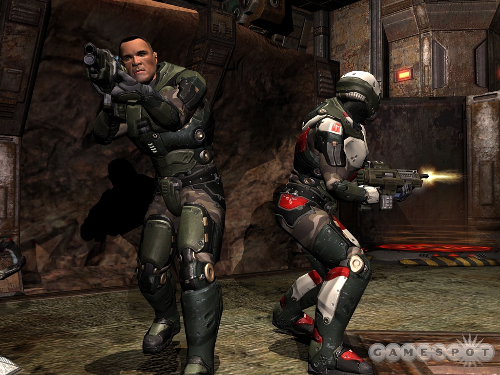 In the single-player game, you'll play as part of a squad of soldiers in a war against hostile aliens.