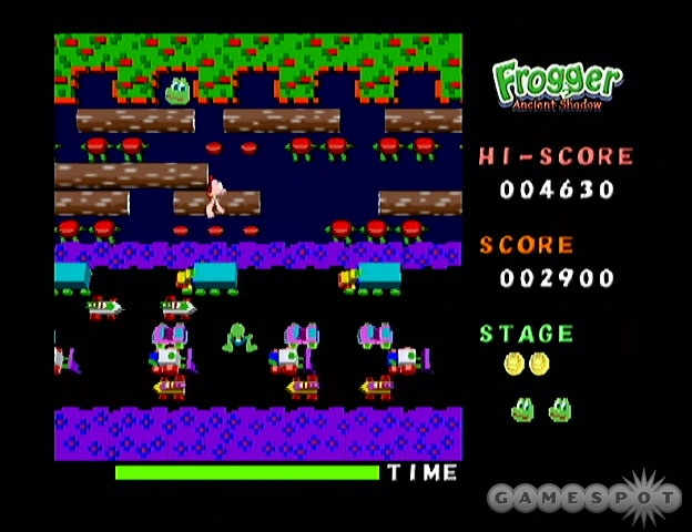 Among the included minigames is a remake of the classic Frogger arcade game.