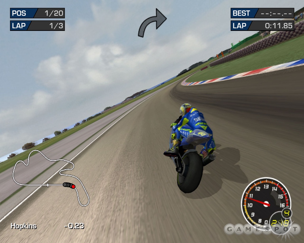 MotoGP 3 supports up to 16 players online, but for some reason there's no integrated server browser.