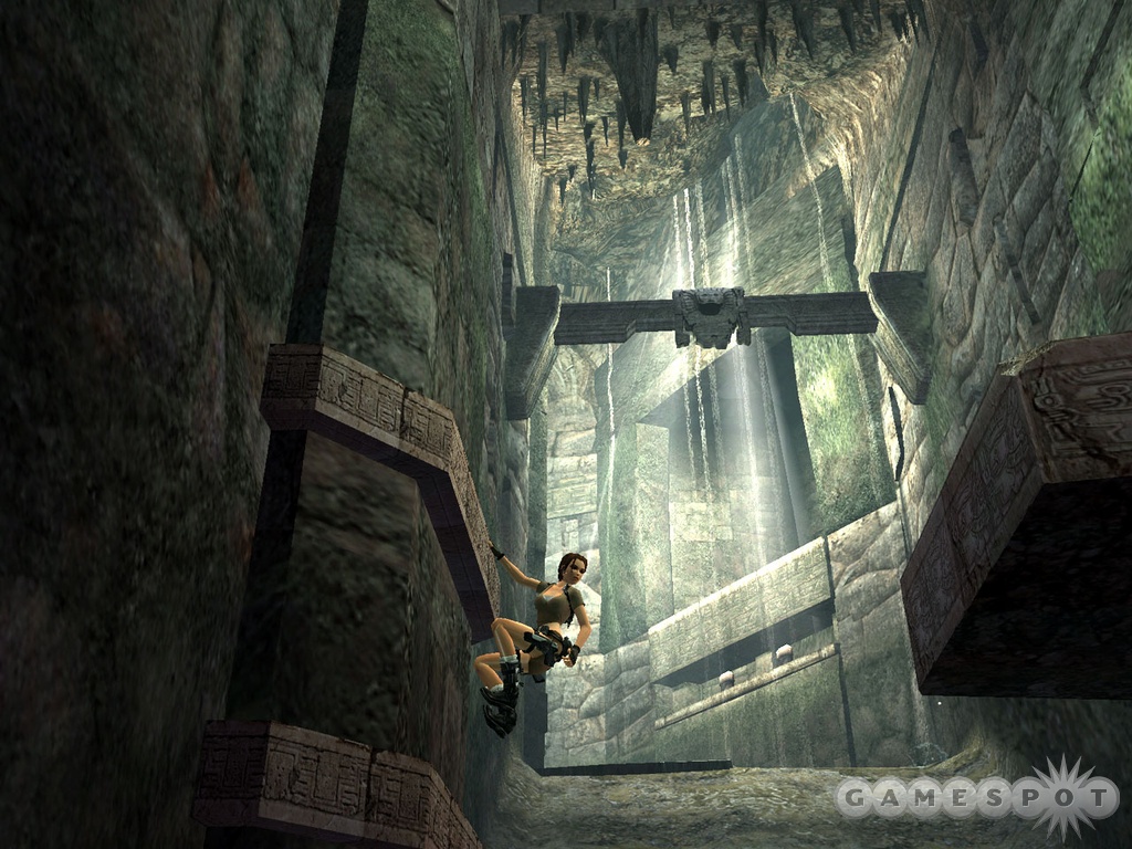 This isn't the first time that Lara has explored these particular ruins.