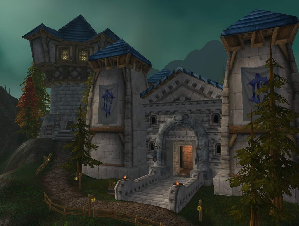 The expansion will let you explore how certain areas of the world looked before they were ruined by war, such as this fortress in Hillsbrad.