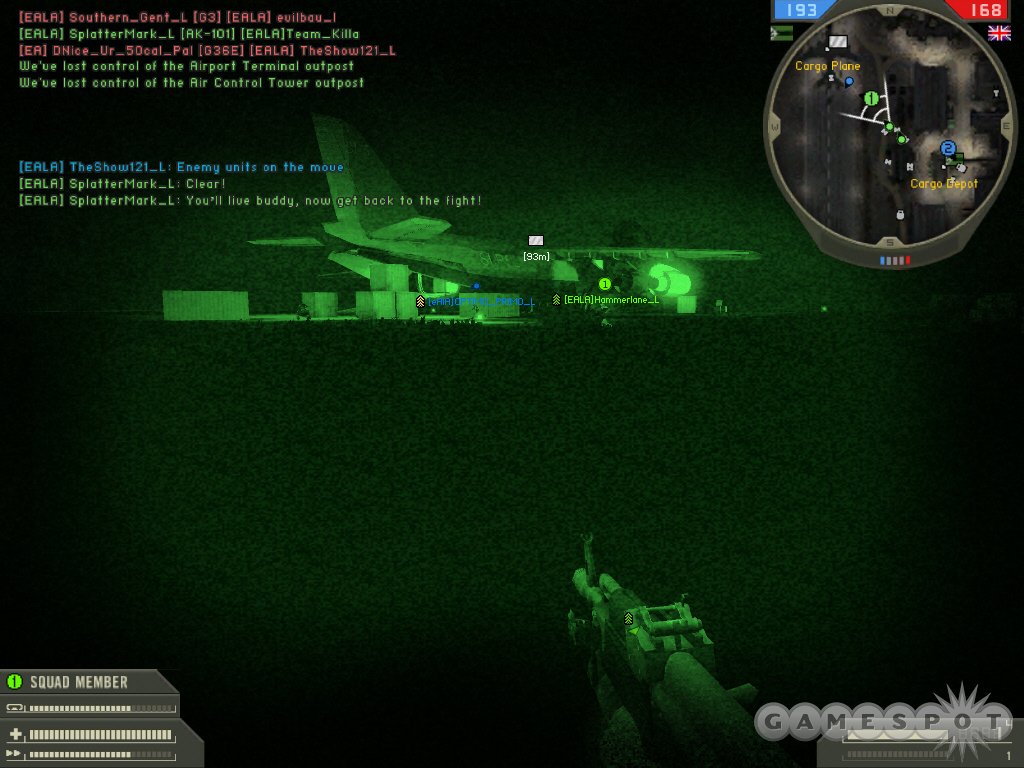 Night vision is cool in the few levels that it's used, such as this nighttime airfield assault.