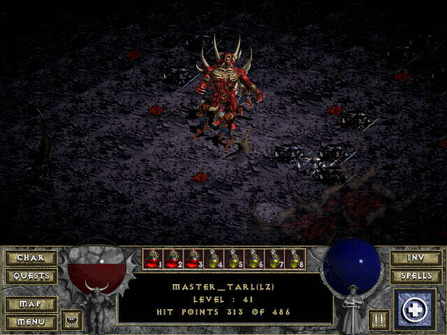 The eponymous Diablo was an imposing and tough end-game boss.
