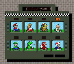 What kind of racer were you? I was always a Bowser man, myself--slow to start, but unstoppable once I got going (try not to read too much into that).