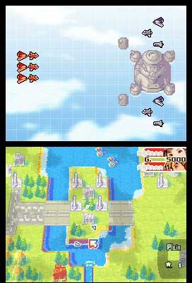 Action takes place on both the ground and in the air in Advance Wars DS.