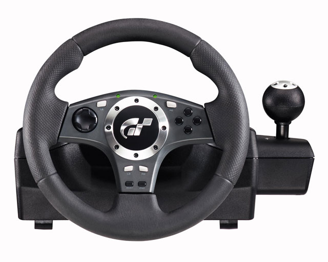 Go ahead and spin that wheel.  The Logitech Driving Force Pro offers 900-degree rotation.