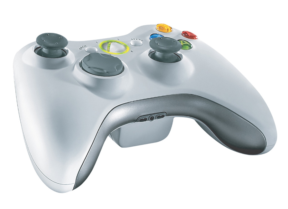 The new Xbox 360 controller is wireless and sports numerous enhancements.