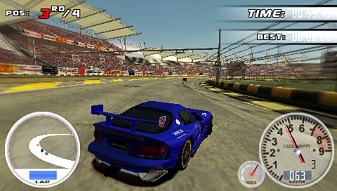 The game maintains the same brand of generally bland racing as its console predecessors, but with worse steering.