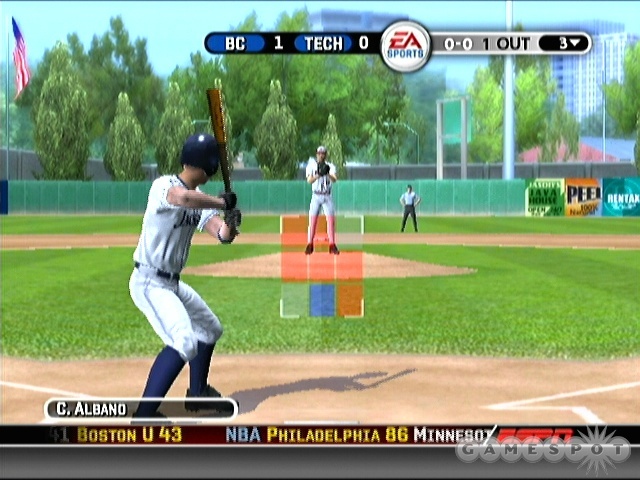 This year, the default hitting interface uses the analog stick to simulate the swinging of a bat.