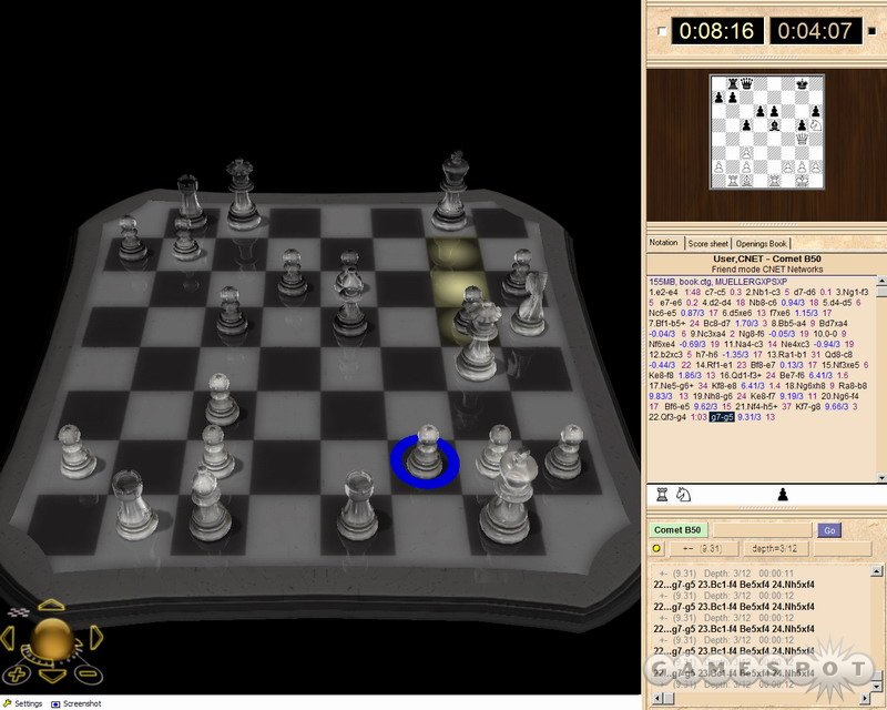 Fritz 9 is a tough game of chess, but thankfully you can scale the AI to meet your level of skill.