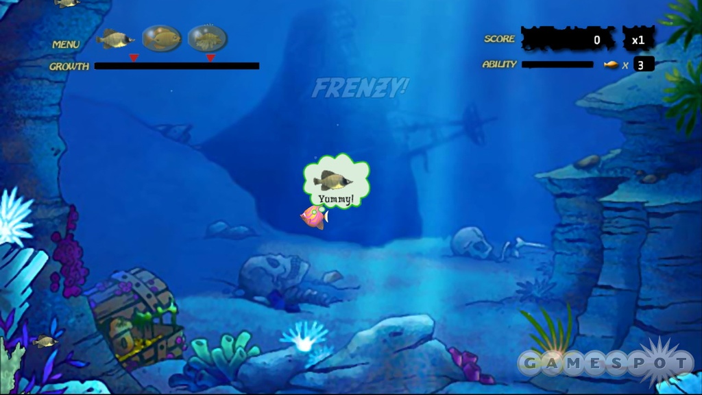 There's always fresh fish on the menu in Feeding Frenzy, a short-lived but compelling little action game.