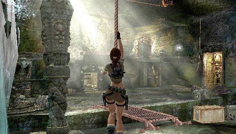 Lara looks as good as ever on the PSP, but the great-looking environments are the star of this show.