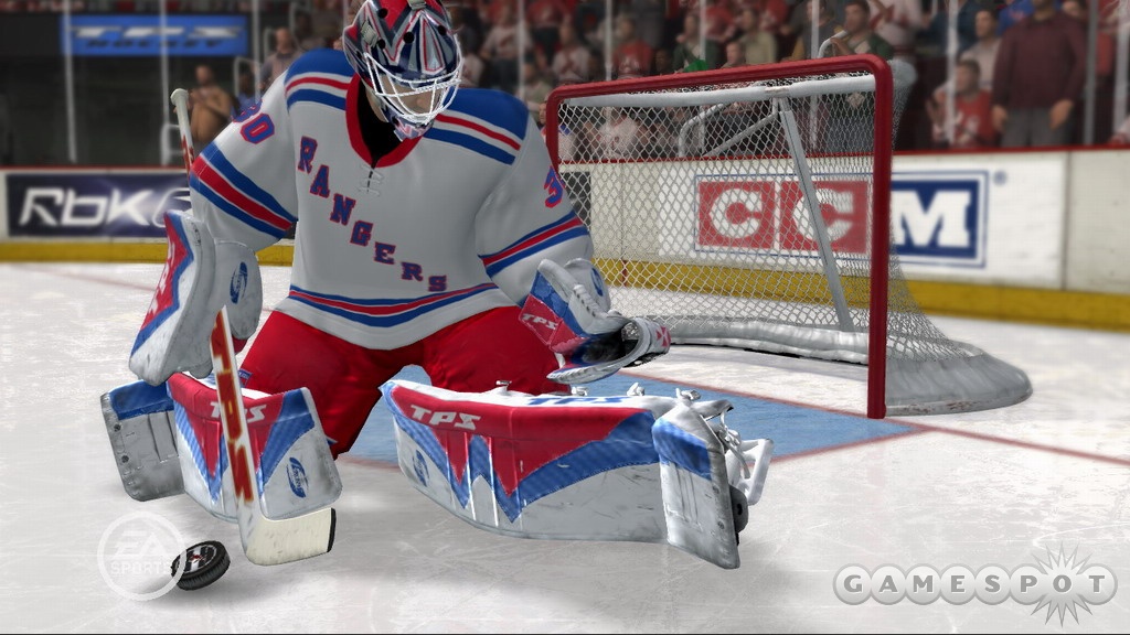 Goalies 'warping' the puck into their gloves will be a thing of the past in NHL 07.