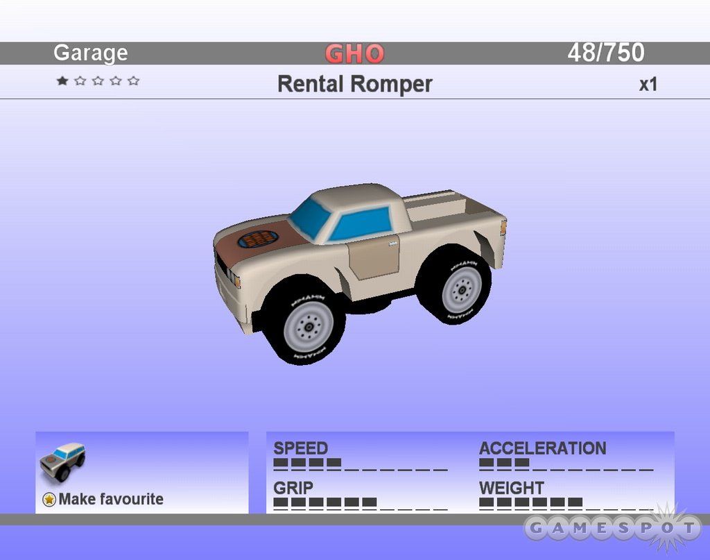 There are 750 vehicles to collect, but unfortunately most of them are generic and bland.