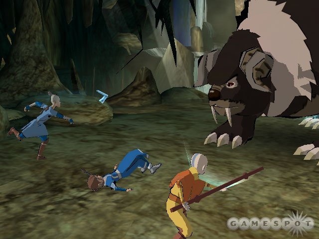 There are four people in your party, but you rarely need to use anyone other than Aang.