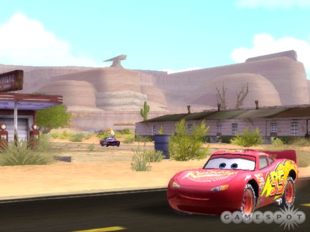 It's Cars, but the Wii version will let you use the Wii remote as a steering wheel of sorts.