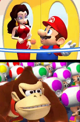 Pauline returns from whatever dark pit Nintendo shoved her into for the last 20 some odd years, only to get kidnapped by a giant ape yet again.