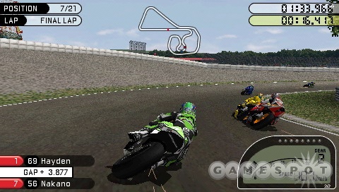 Though MotoGP for the PSP doesn't have as many tracks as the PS2 version, the tracks that are there are pretty cool.