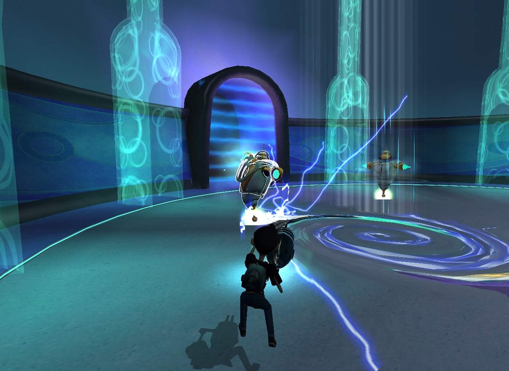 Although Wilbur travels to a number of different time periods in his adventures, much of the early game will see him fighting against his father's futuristic robots.