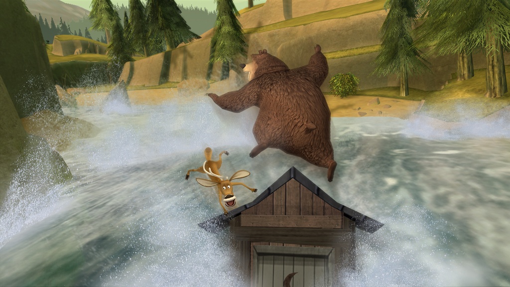 Open Season tells the story of a weakling deer and a tame bear that must journey through the wilderness to find their way home.