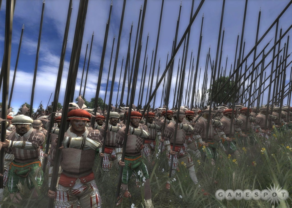 Thanks to the variation in body parts, faces, and clothes, soldiers in Medieval 2 will look different from one another.