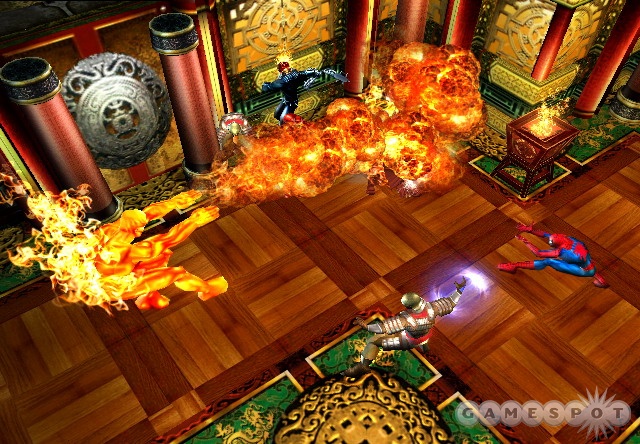 The Human Torch's flame effects look swell on the Wii.