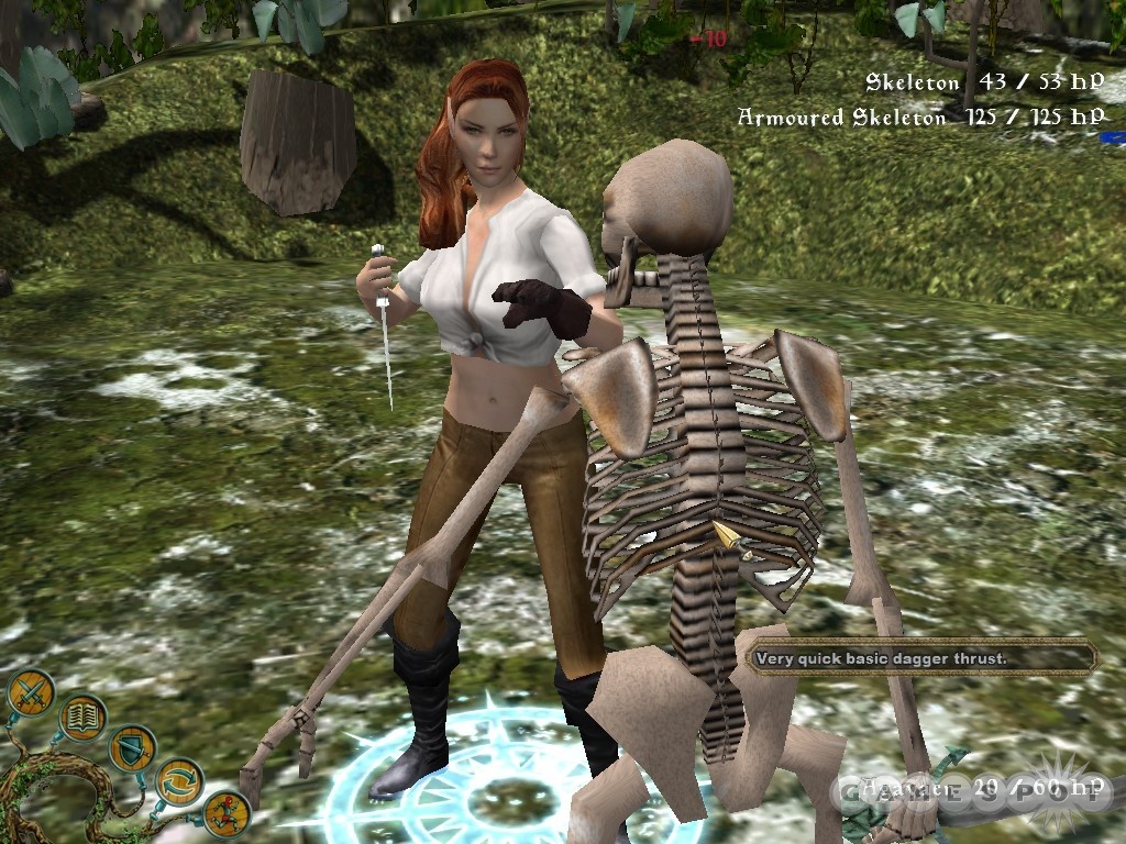 So much of NeverEnd is unbalanced that you never know when you're going to run into monsters that outclass you in every way, like these skeletons.