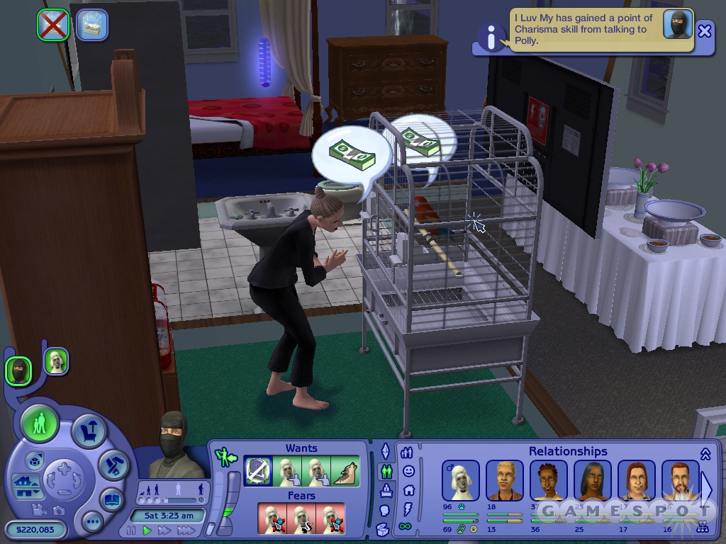 You can get parrots and hamsters for your home, but cats and dogs are the real stars of The Sims 2: Pets.