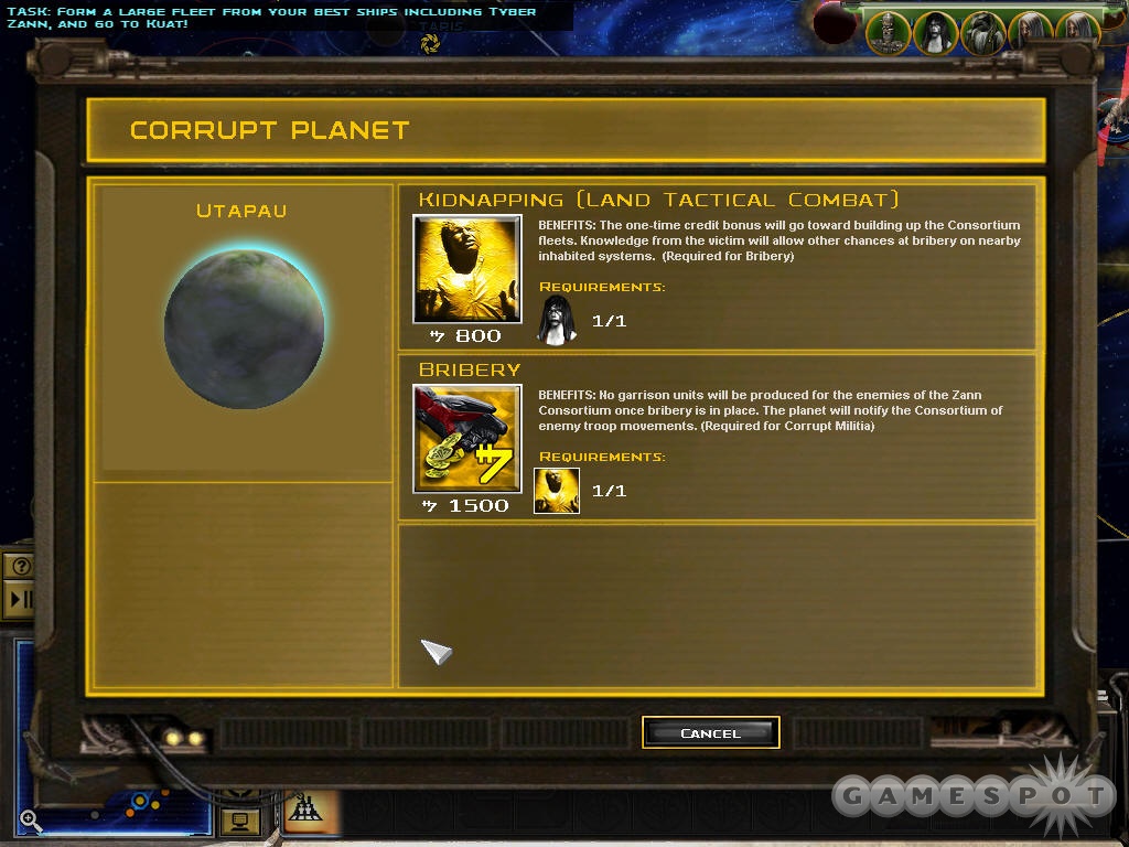 The new corruption missions give you some leeway as to how to exploit a planet.
