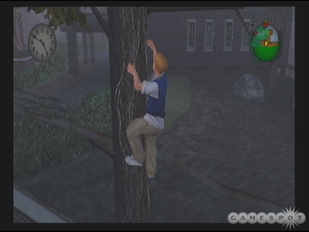 Climb this tree to get over the fence and onto asylum grounds.