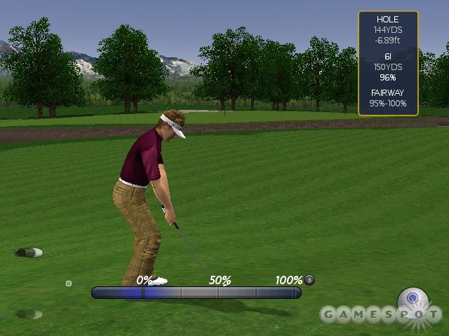 A generic golfer on a generic course in a generic game.