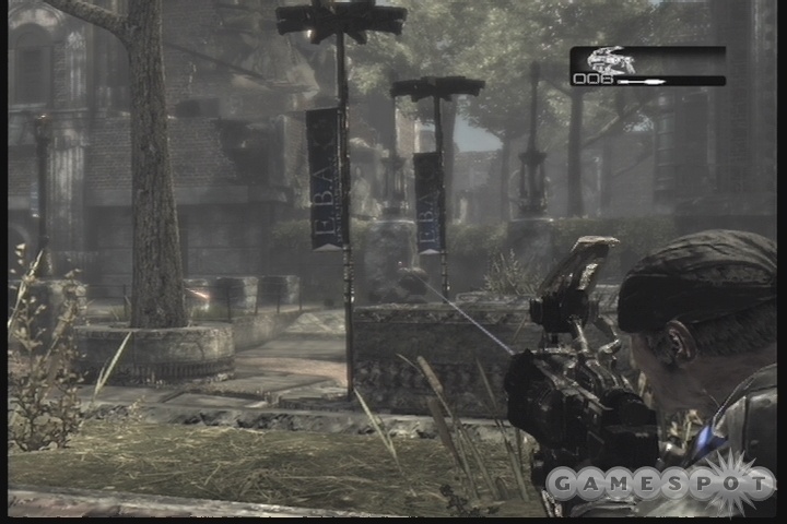 The Torque Bow works best in medium-range encounters like this courtyard fight.