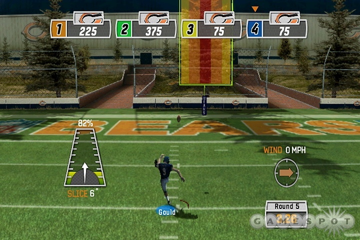 It's everyone against the kicker in the kicking combine minigame.