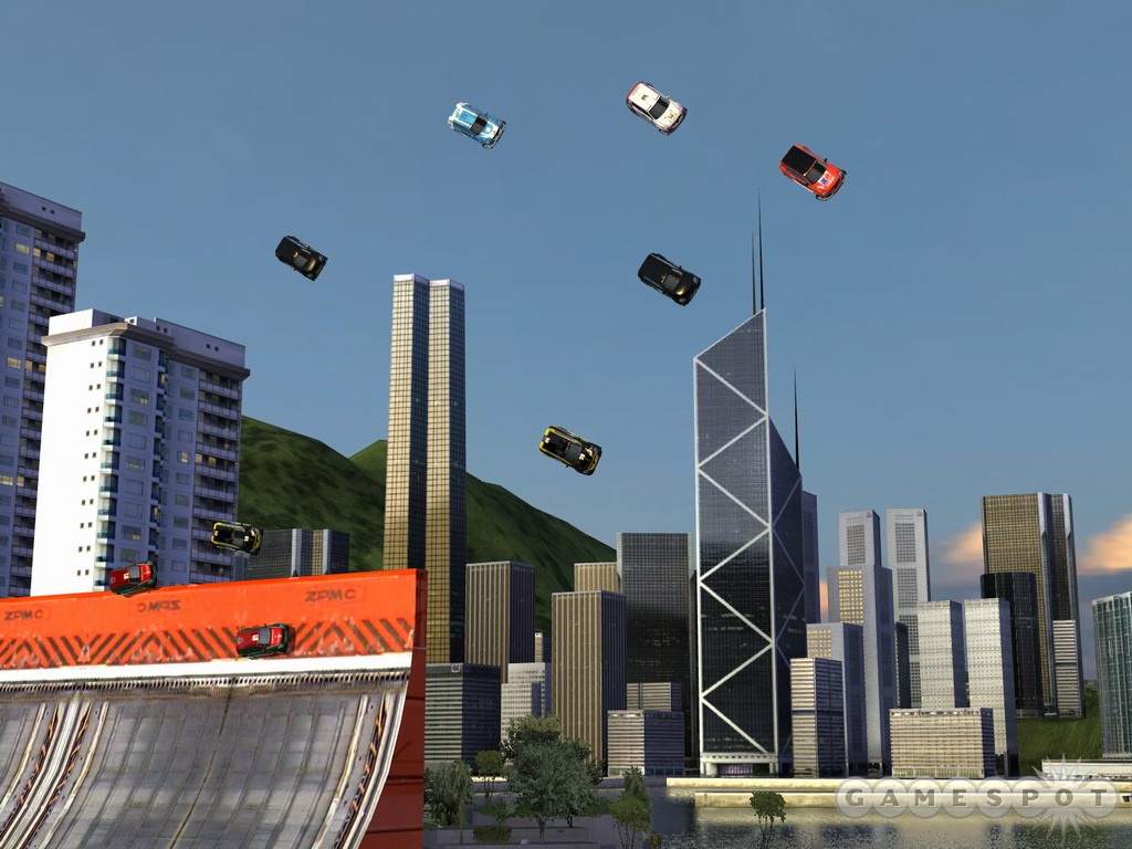 One of the many favorite things to do with TrackMania multiplayer is synchronized stunt driving.