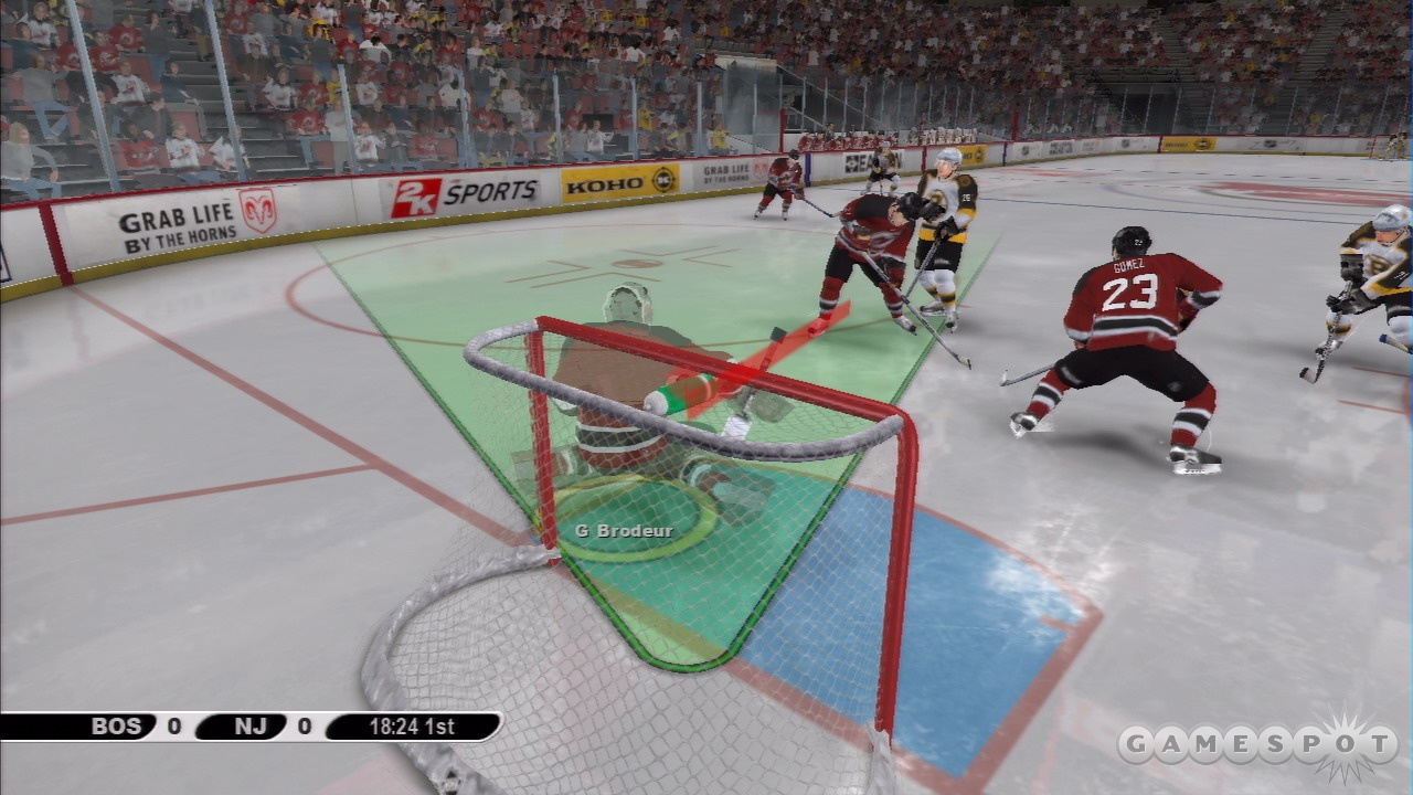 Sixaxis tilt controls do a good job of letting you control the goalie, but that's about it.