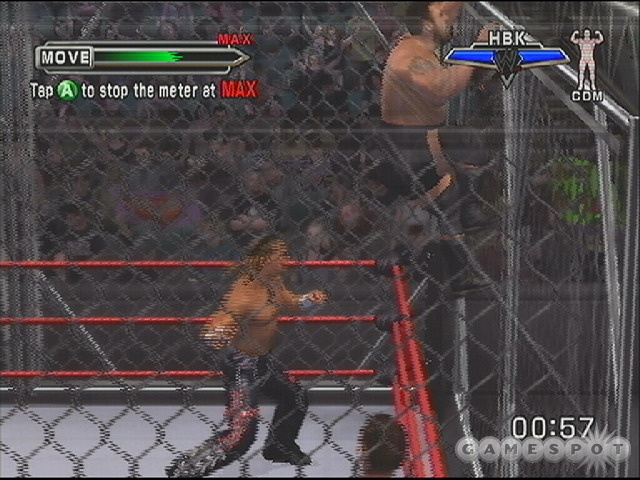 Decisions in the Framed storyline dictate your opponent at Vengeance, such as battling Shawn Michaels in a steel cage.