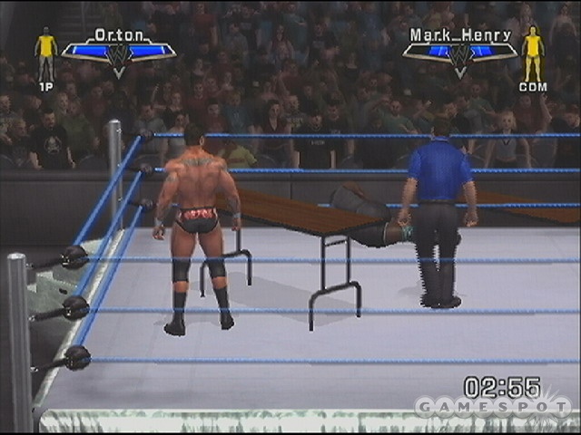 Mark Henry is strong and durable. Use a table finisher to win the match in impressive fashion.