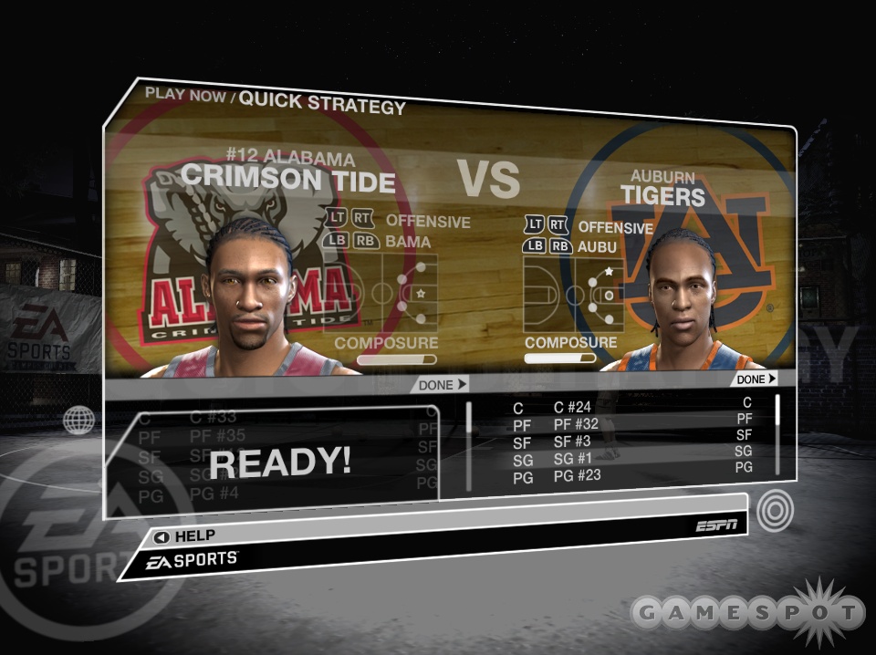 Player models in March Madness 07 look great, all the way down to their faces.