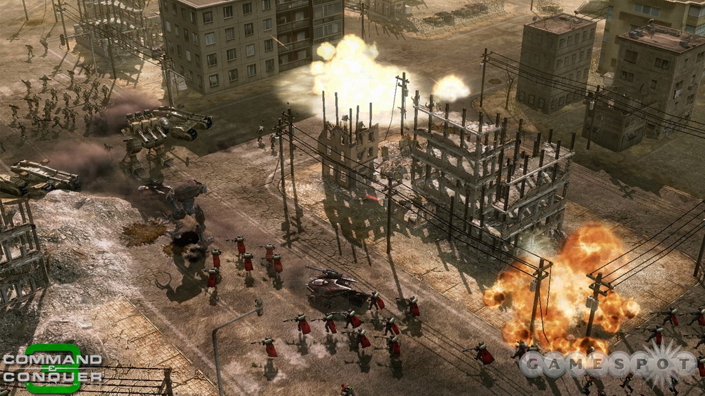The GDI can call in massive units, such as the juggernaut artillery walker.